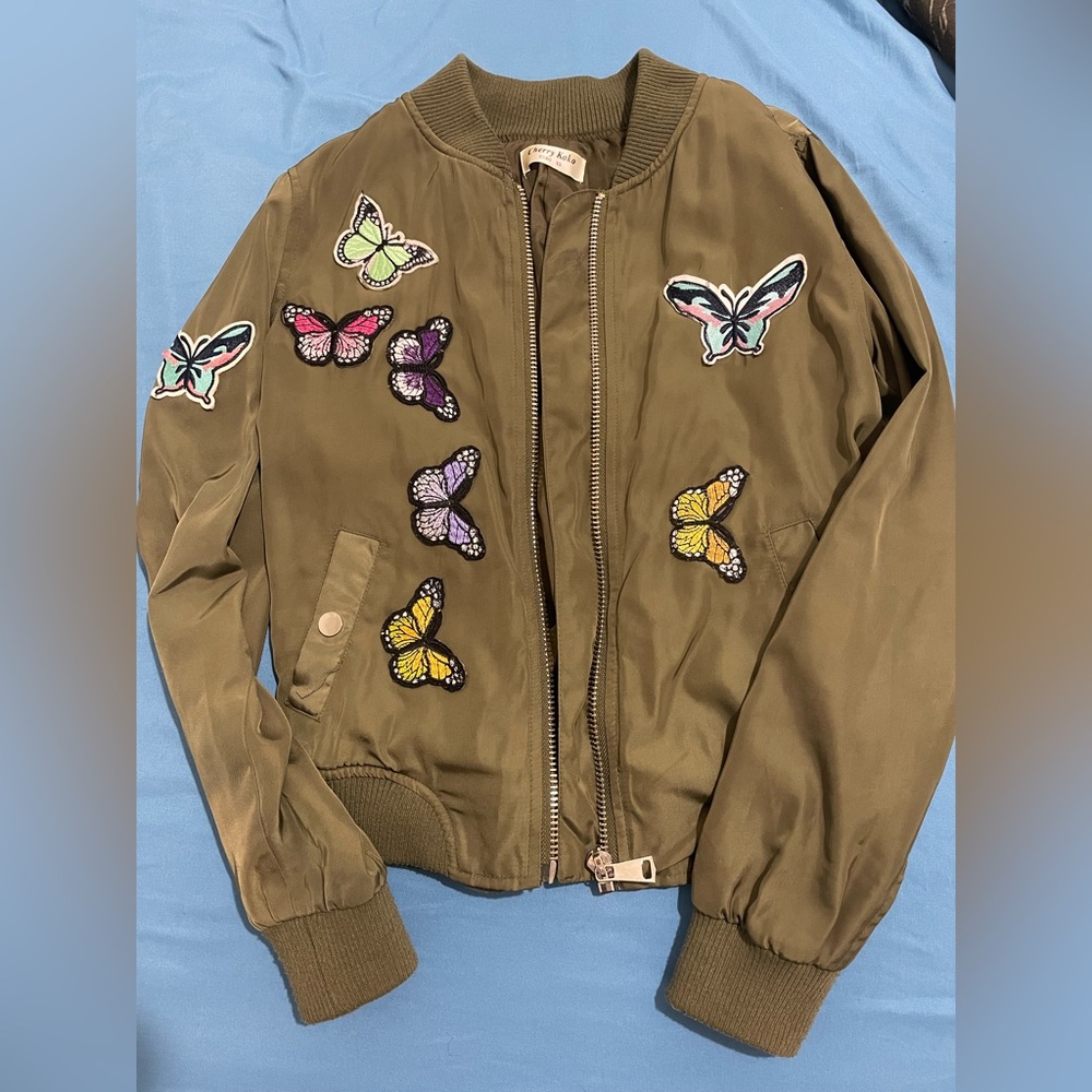 Butterfly bomber jacket